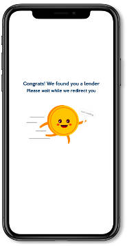 Loanza waiting page viewed on a smartphone